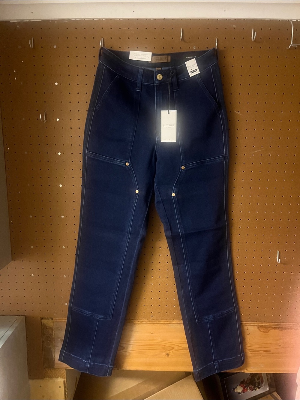 Judy Blue Navy Straight Leg Utility Jeans